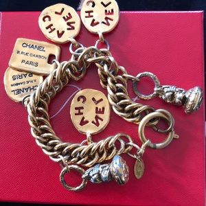 Chanel Gold Vintage Charm Bracelet